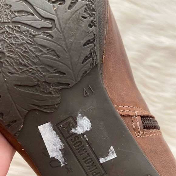 Pikolinos Brown Leather Brujas Slouchy Boots - Picture 10 of 11